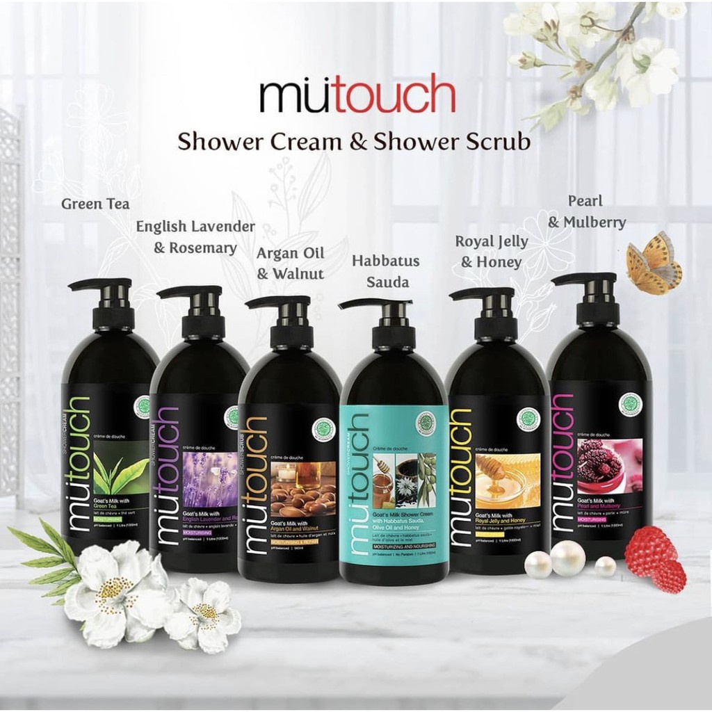 MuTouch Goat's Milk Shower Cream 1000ml (All Varian)