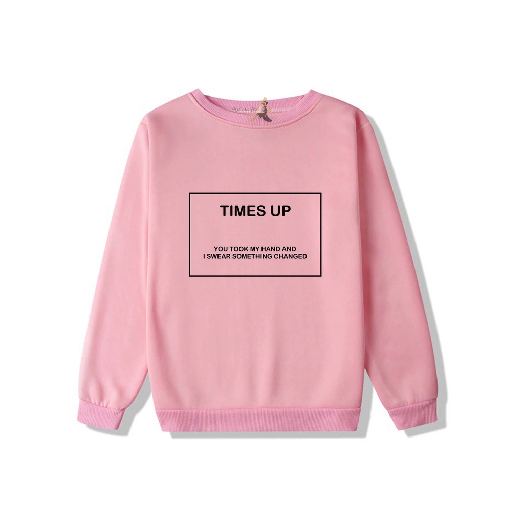 SWEATER OVERSIZE CREWNECK TIMES UP STREETWEAR  SWEATSHIRT PRIA DAN WANITA