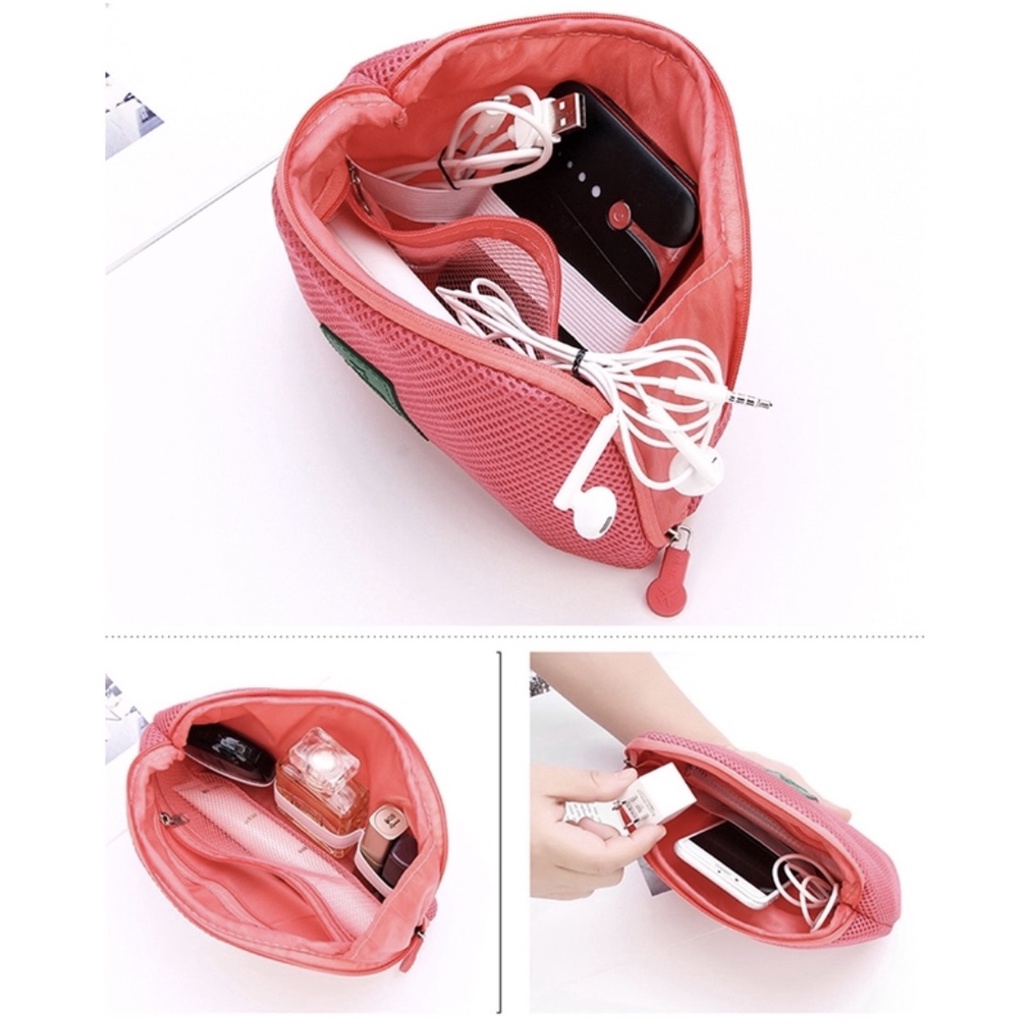 Tas Pouch Organizer Kabel Charger / USB / Handphone Anti Shock untuk Travel