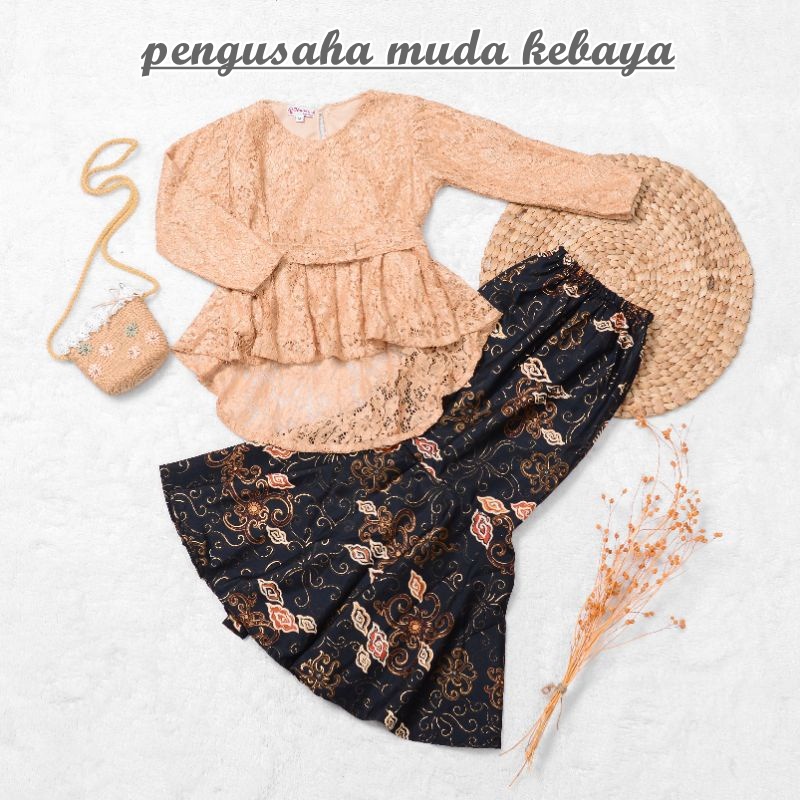 Kebaya kebaya Aurora brukat - Kebaya Anak Perempuan - Baju kebaya Anak Perempuan - kebaya anak umur 