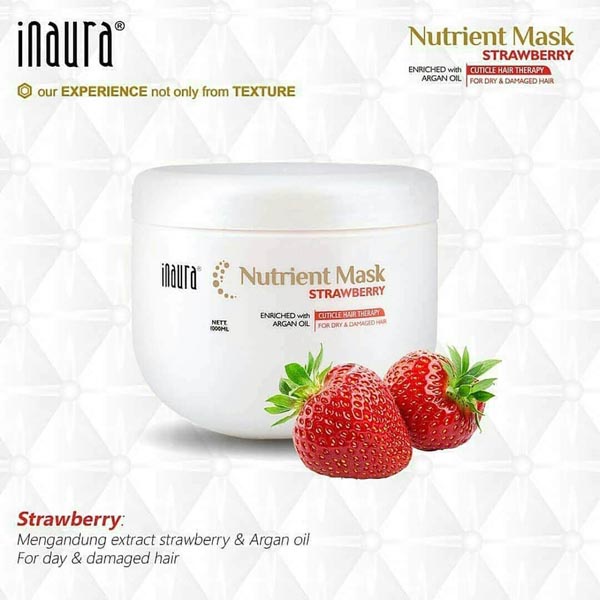 [HAIR MASK] Inaura Nutrient Hair Mask / Masker Rambut 500gr | Blueberry | Chocolate Coffee | Strawberry | Banana Ice_Cerianti