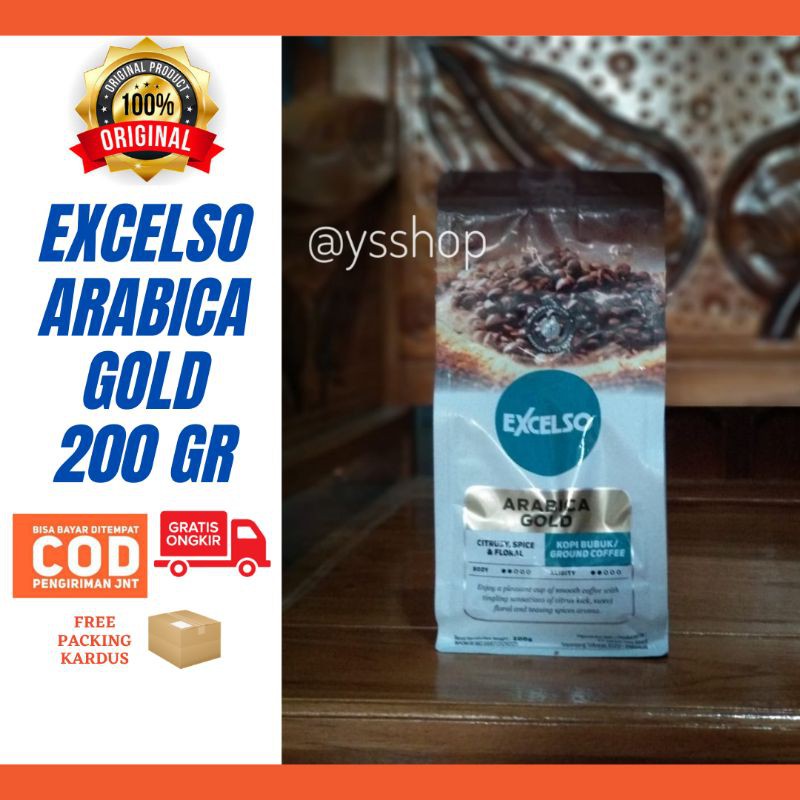 

Kopi Excelso Arabica Gold Bubuk 200 gram