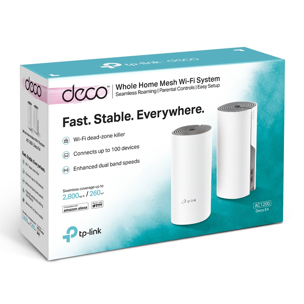 TP-Link Deco E4 2-Pack AC1200 Dual-Band Whole Home Mesh Wi-Fi System