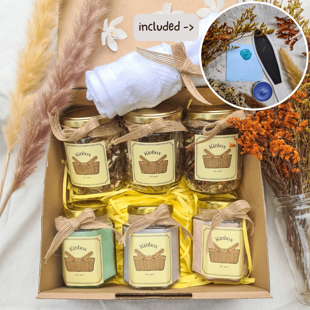 HAMPERS BATH SALT & BATH HERBS | GIFT SET BATH SALT & BATH HERBS | DAFFODIL SET