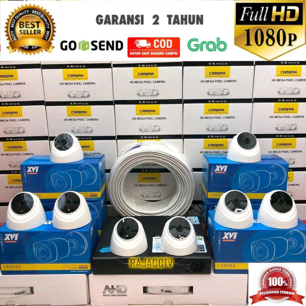 PAKET CCTV 8CHANNEL 8CAMERA 8CHENEL 8KAMERA5MP 1080P IC SONY TURBO HD KOMPLIT TINGGAL PASANG BOSKU