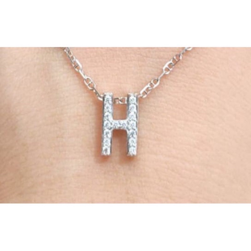 Liontin hala inisial huruf H emas asli