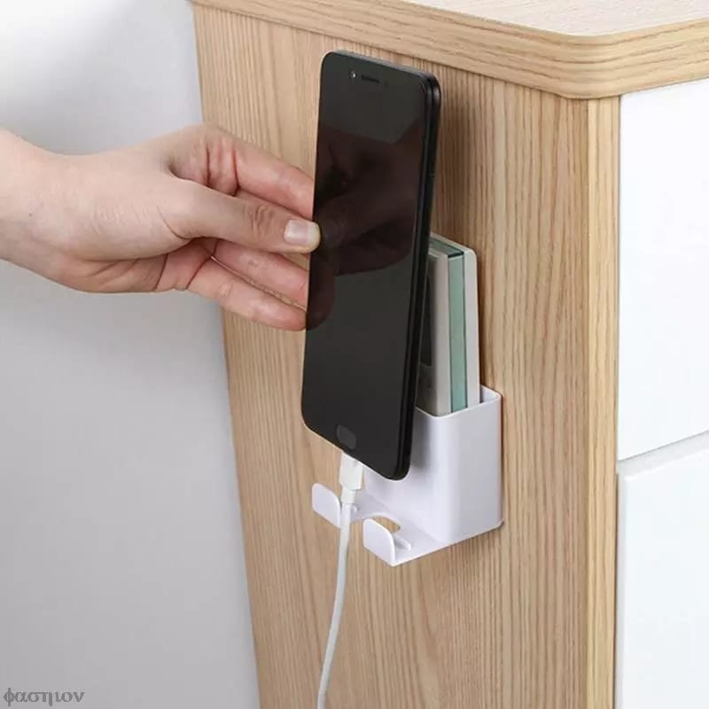 RAK GANTUNGAN HP DAN REMOTE 2 IN 1 / RAK CHARGER 2 IN 1 / KOTAK REMOTE TEMPEL / RAK GANTUNG