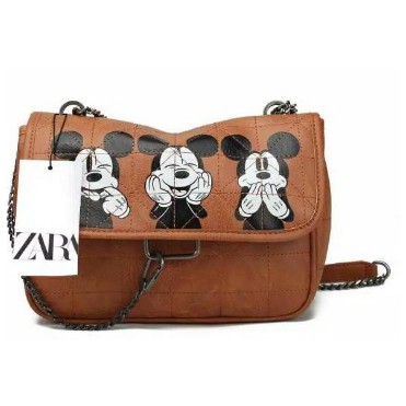 [BACA DESKRIPSI] TAS WANITA TAS SELEMPANG SHOULDER BAG IMPORT ZARAA ZR QUIQ LEATHER VARIASI MICKY MOUSE PREMIUM #3022