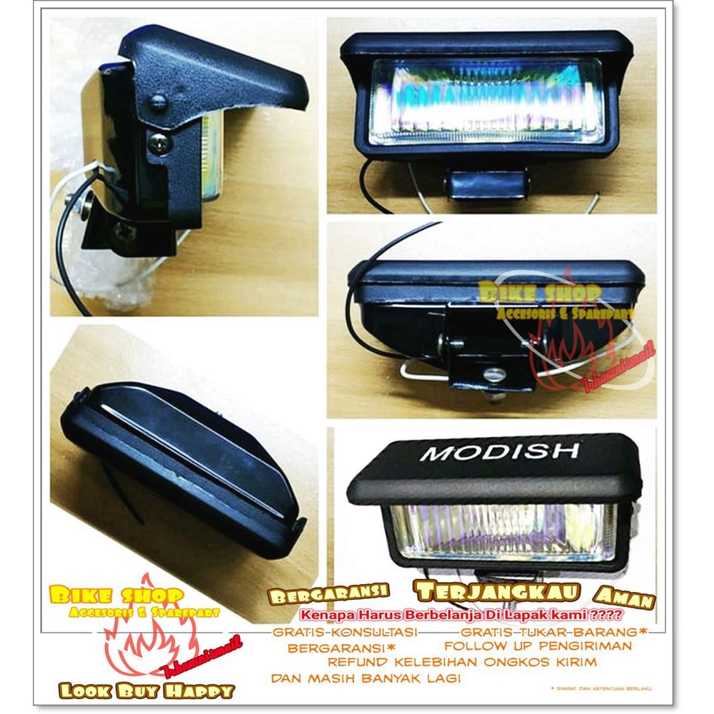 Lampu Reflektor Motor Depan RX KING Halogen Headlamp Kabut Tembak Foglamp lengkap