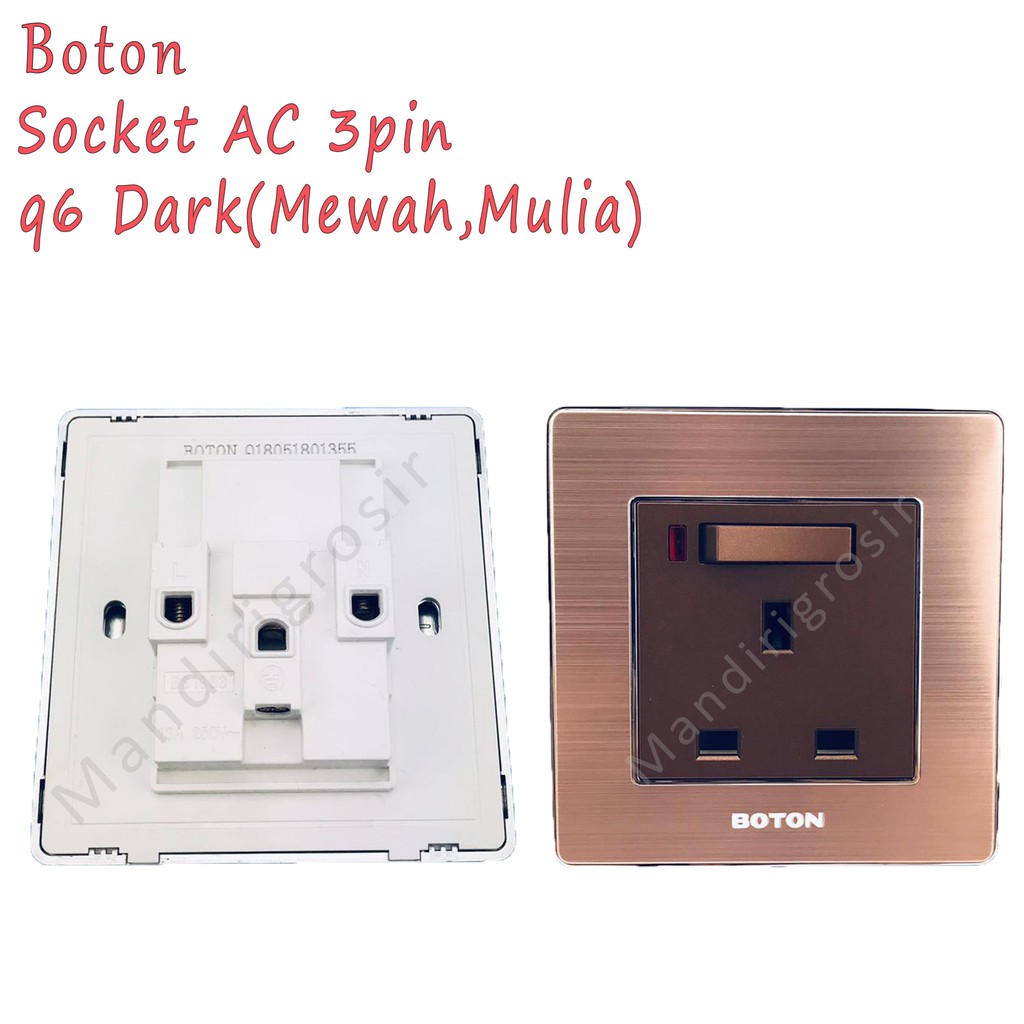 Socket AC 3pin * Socket AC * Boton