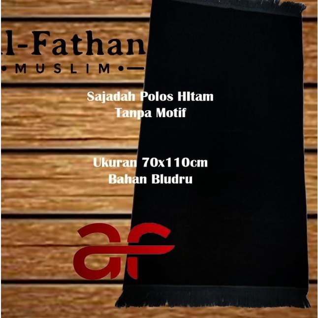 Sajadah Polos Hitam Turkey Tebal Bludru Sajadah Dewasa Ukuran Besar ♠