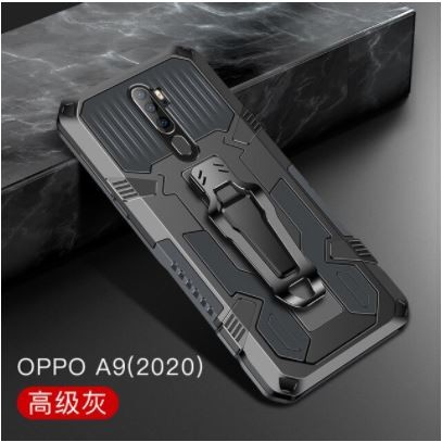 Hard Case Oppo A5 2020 Oppo A9 2020 Rugged Armor Robotic Kickstand - Hitam dan biru