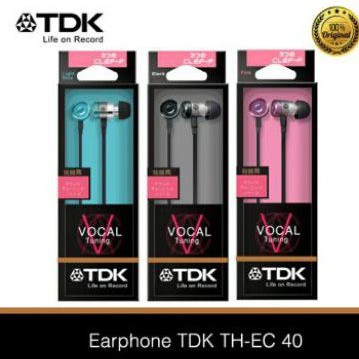 TDK EARPHONE Claf - P TH EC40-Merah Muda