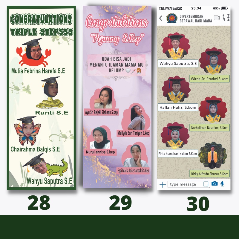 

X BANNER WISUDA TERMURAH 60x160cm semhas sempro, jualan, standing banner x banner jualan free desain