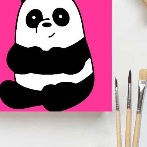 

▲ Paint by number BARE BEAR 2 20x20 Wooden Painting kit/Set Melukis - BARE BEAR 7, 1 pcs ➦