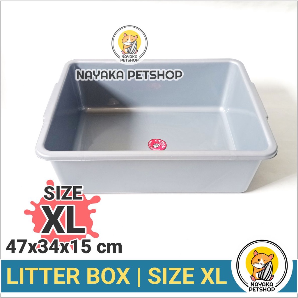 Size XL Litter Box Kucing Baki Zeolit Gumpal Wangi Wood Pellet Bak Pasir Cat Toilet Kotak Kotoran Hewan