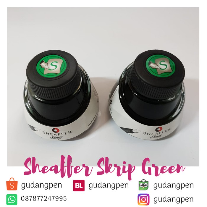 Tinta Isi Ulang Fountain Pen Sheaffer Skrip Green