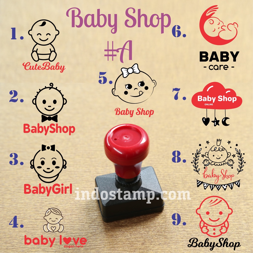 

stempel toko mainan baby anak kids shop flash indostamp
