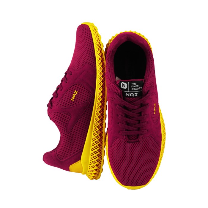 DK01 X NAZREAL Sepatu Sneakers SportyPria Maroon Terbaru Dominic