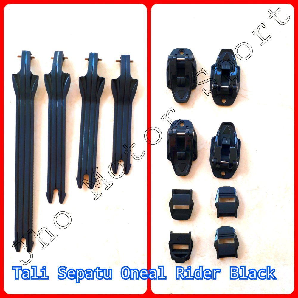 Tali Sepatu Oneal Rider Black Bagus