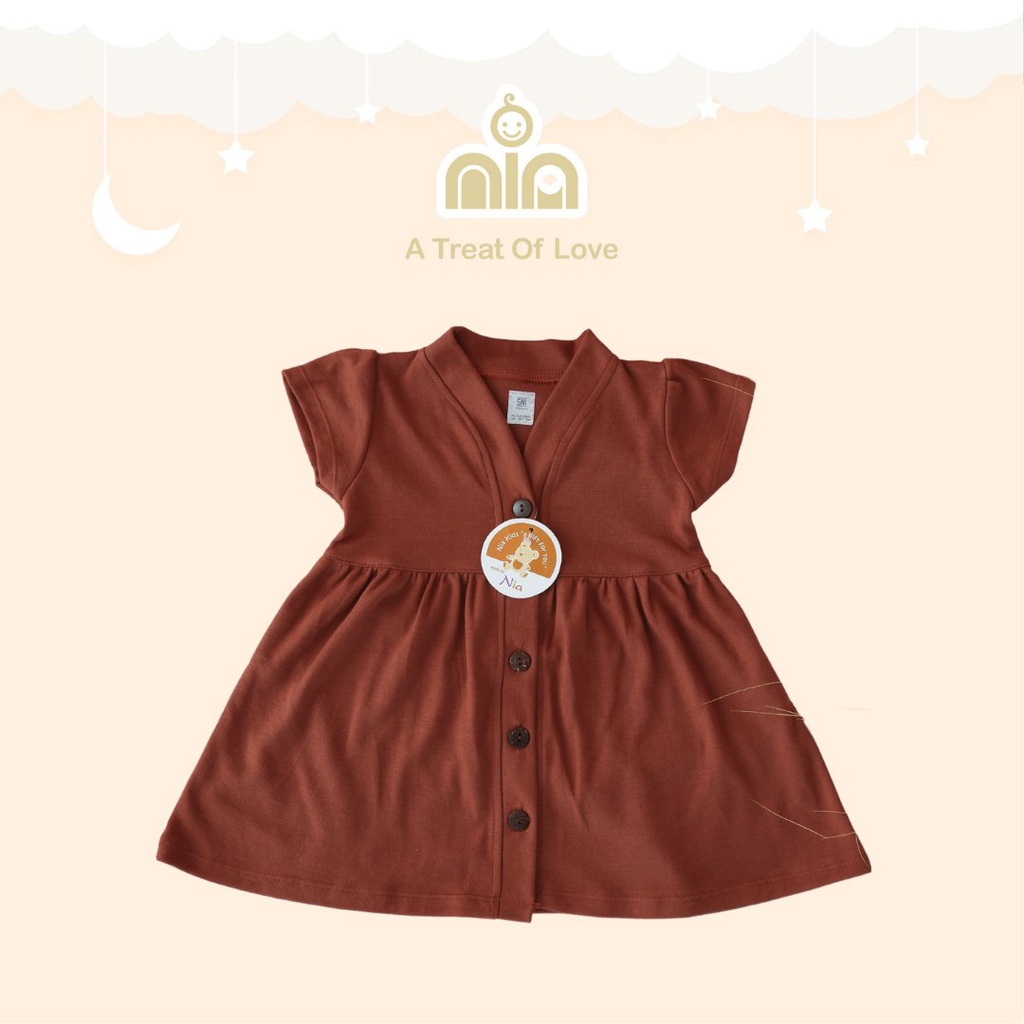 Promo !! PROMO!!! Dress Anak Bayi Polos Nia Rample/Dress Bayi Lucu Murah