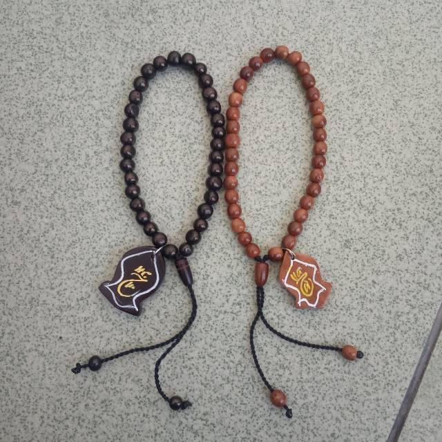 Gelang tasbih kaukah asli bandul trompah