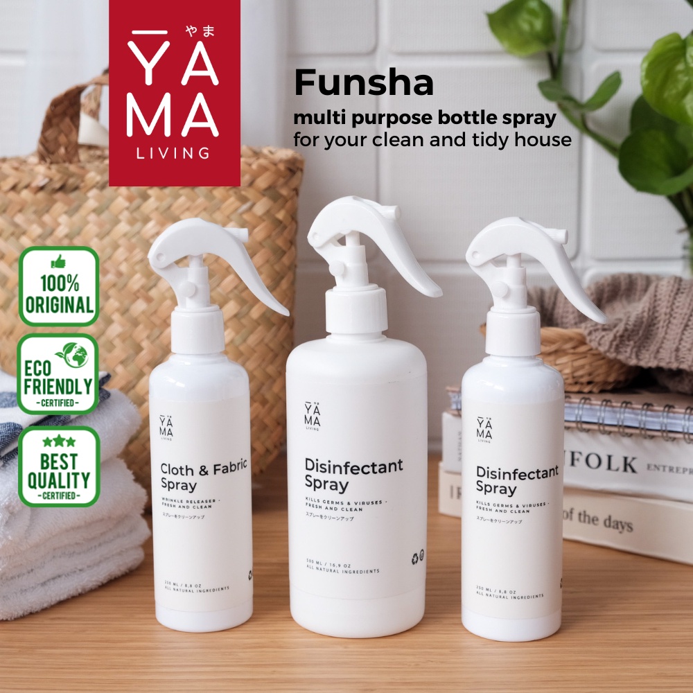 YAMA FUNSHA Multi Purpose Spray Cleaner Bottle Botol Pembersih Kaca Disinfektan Linen  250 500 ml