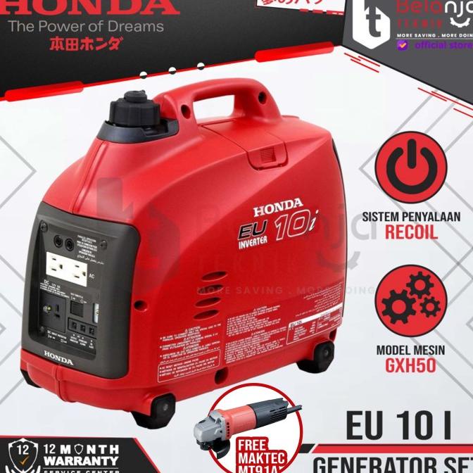 Mesin Genset Honda Silent Eu 10I 900 Watt Eu10I Generator Set Eu 10 I Produk Terbaik