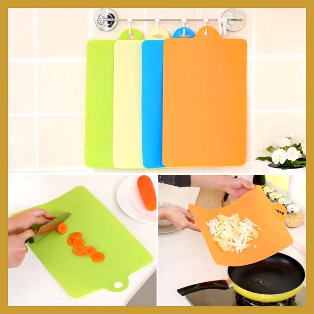 Talenan Plastik Lentur Serbaguna Alas Potong Talenan Chopping Cutting Board Talenan Plastik Elastis Lentur GOSHOP88