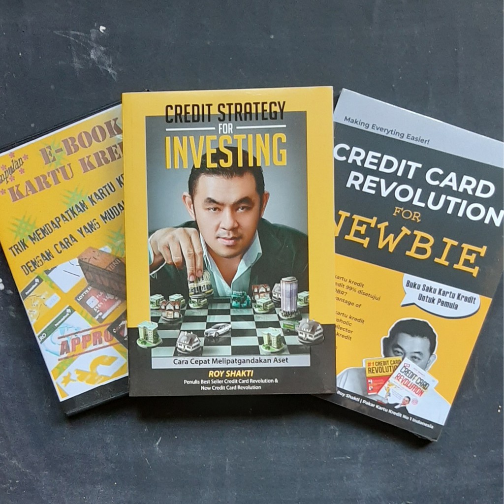 BUKU CREDIT STRATEGY FOR INVESTING & BUKU CREDIT CARD REVOLUTION FOR NEWBIE & E-BOOK KARTU KREDIT