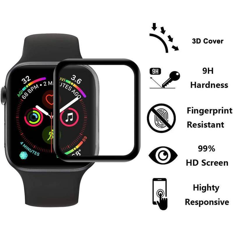 3d Pelindung Layar Tempered Glass Full Cover Untuk Apple Watch Ultra Series 8 4 5 6 7 49MM 40MM 41MM 45MM 45MM 1 2 3 SE 38mm 42mm