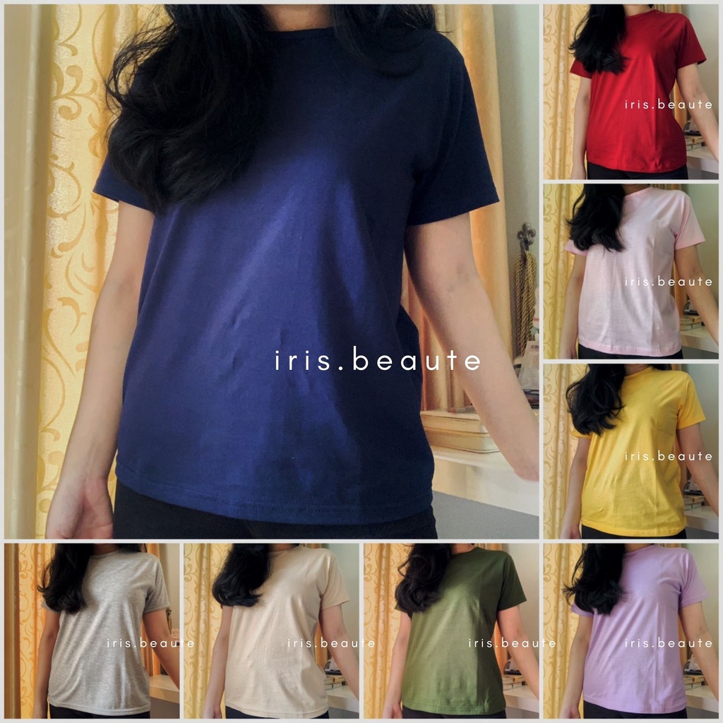 KAOS POLOS WANITA BANYAK WARNA / TUMBLR TEE POLOS / KAOS KATUN COMBED 30s