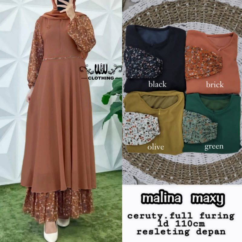 MALINA MAXY DRESS-CERUTTY FULL FURING BY W&W
