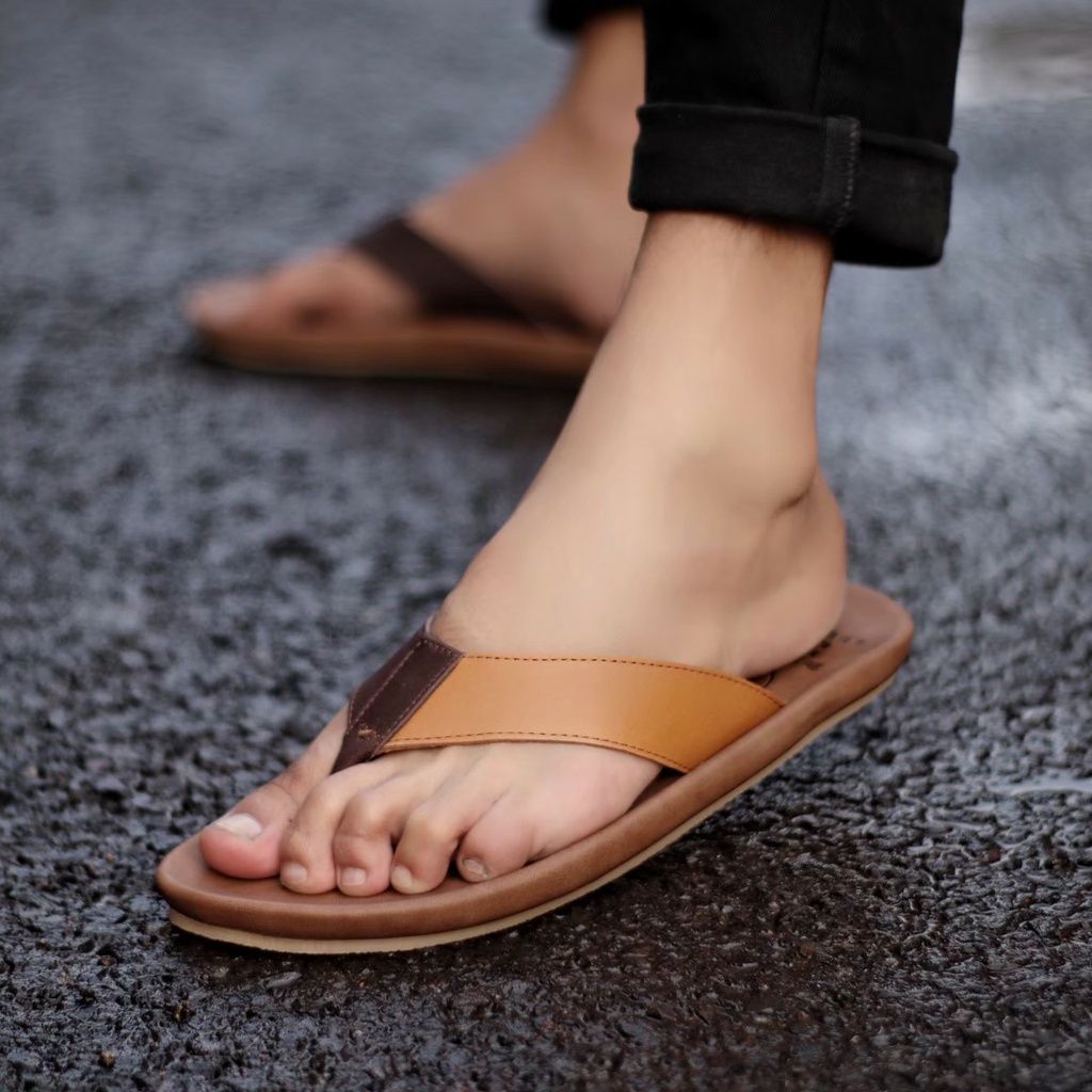 SANDAL JEPIT PRIA DEWASA SANTAI PRIA CEVANY JAVIT KULIT ASLI ORIGINAL CASUAL 100% PRIA KERJA KANTOR NYAMAN || SANDAL JEPIT PRIA INDIAN TERBARU LEBARAN 2022