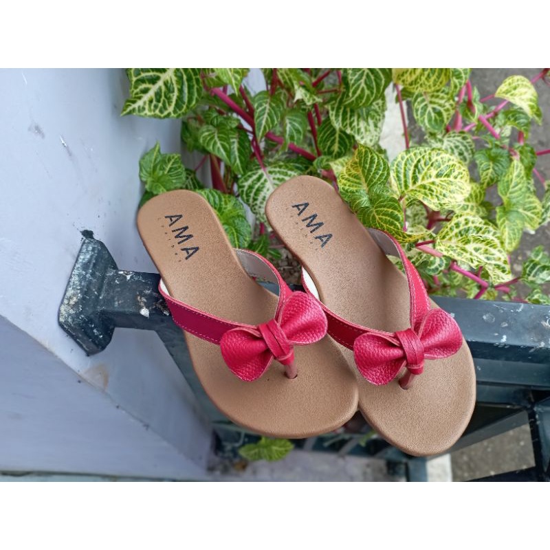 Sandal anak perempuan // Sandal capit anak perempuan  - Sandal kulit anak perempuan size tanggung