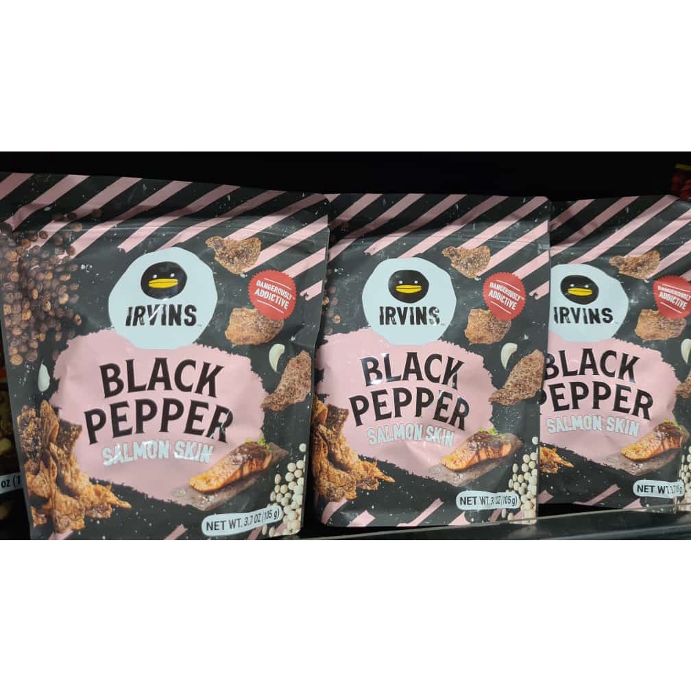 

Irvins Black Pepper Salmon Skin 105g