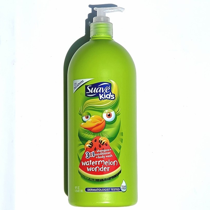 Suave Kids 3in1 Shampoo, Conditioner, BodyWash - Watermelon Wonder (1.18L)