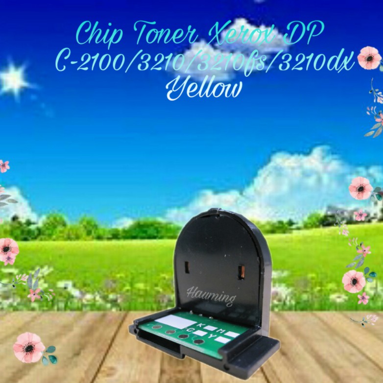 Chip Toner Fuji Xerox Docuprint DP C2100 C3210 C3210FS C3210DX C-2100 3210 3210FS Yellow