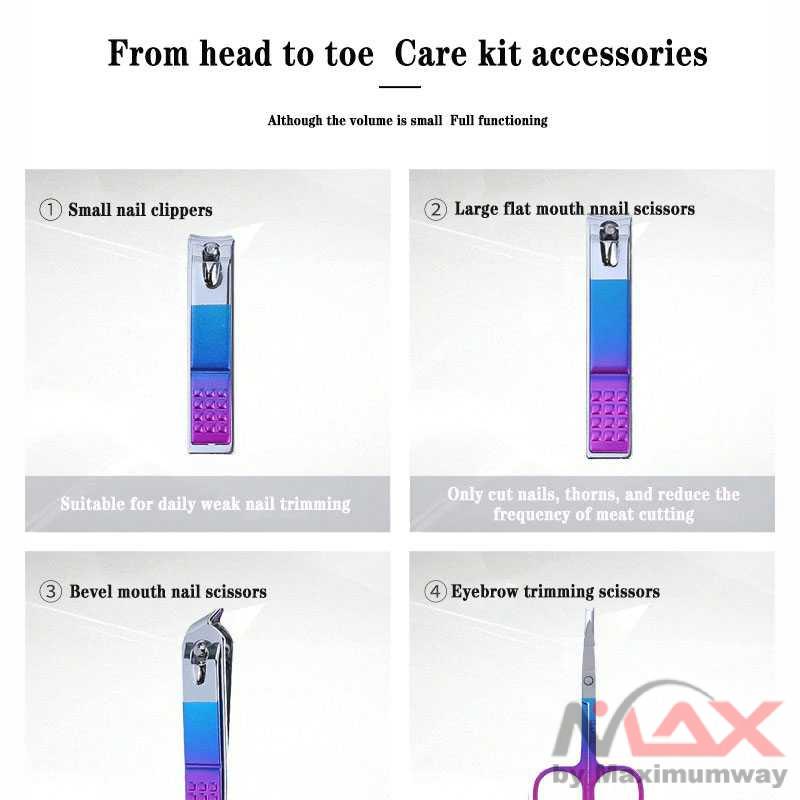 NelBeauty Gunting Kuku set PROFESIONAL SALON 15pcs  Nail Art Set presisi tinggi 555 777 Nail Clippers Sets High Precision Stainless Steel Nail Cutter Pedicure Kit Nail File Sharp Nail Scissors and Clipper hook Pliers Stainless Steel Manicure 15pcs Nail