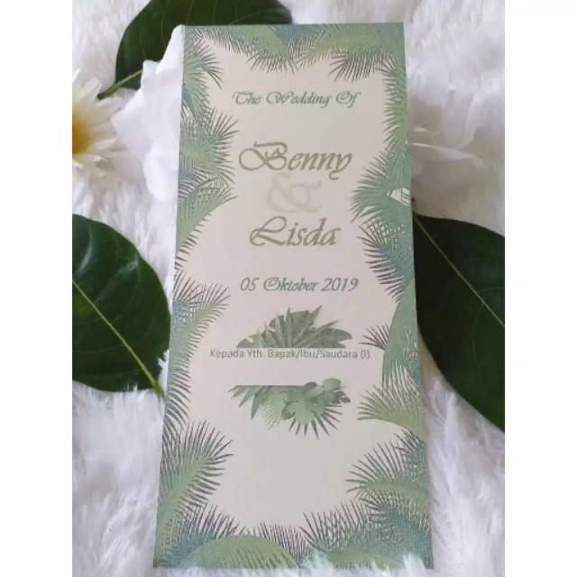 Wedding Invitation Single Soft Cover Undangan Nikah Polos Selembar bolak balik