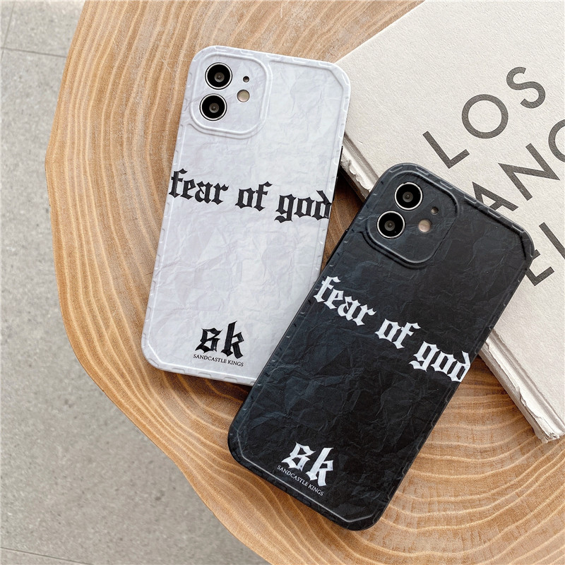 Casing Iphone 7 8 Plus 11 Pro Max 12 Pro Max Xs Max X Xr Se 2020 Iphone 12 Motif Fear God Fine Hole