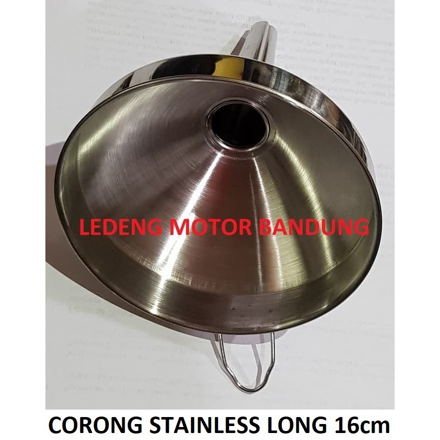 CSL16 Corong Stainless Steel Besi Kuat Panjang Funnel Long 16cm