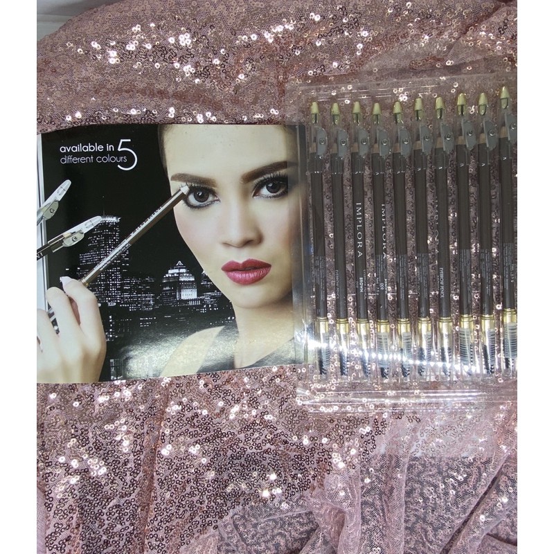 ✿ELYSABETHME✿ I♥M♥P♥L♥O♥R♥A Implora cosmetic pensil alis dark brown eyebrow pencil serut asahan