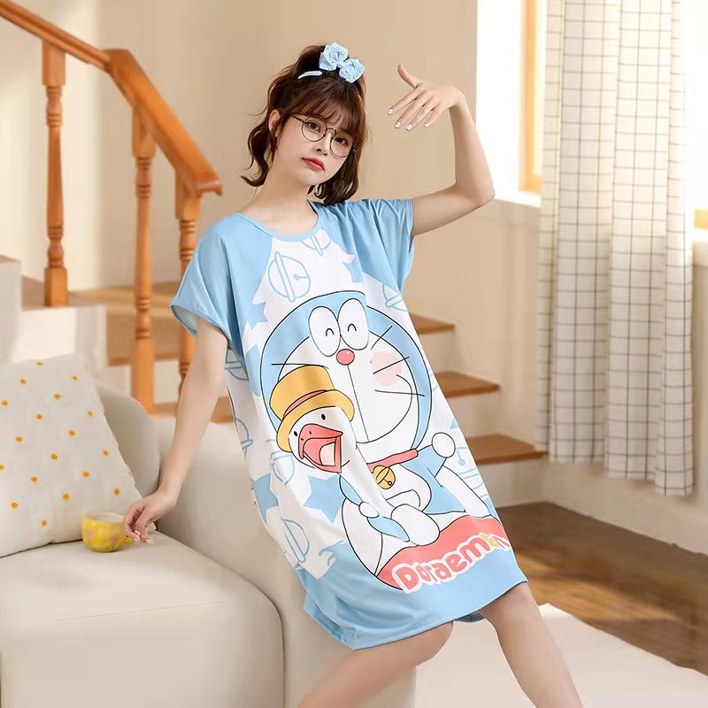 (Hello Girl)SY04 Baju Tidur Wanita Dress Tidur Oversize Import