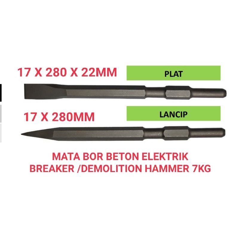 MATA BOR BETON / TEMBOK ELEKTRIK BREAKER / DEMOLITION HAMMER 7KG