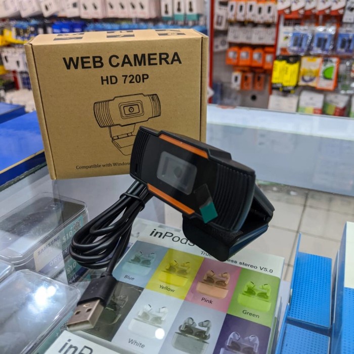 Webcam pc komputer gambr jernih Cocok Suport smua jenis laptop webcam - HD720P