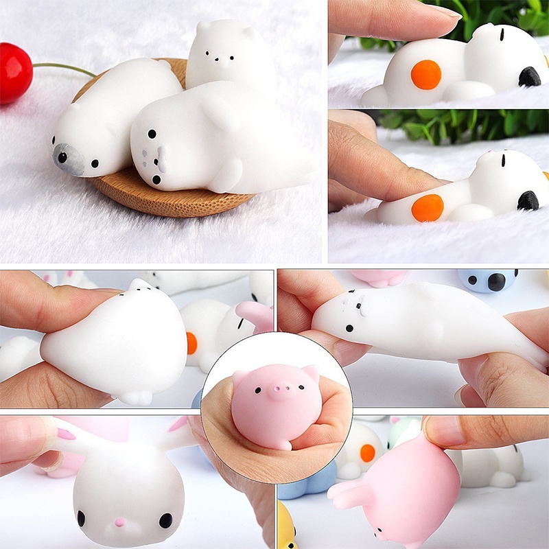 Mainan Lembut Licin Simulasi Naik Lambat Lucu Animal Hand Fidget Toy-Won