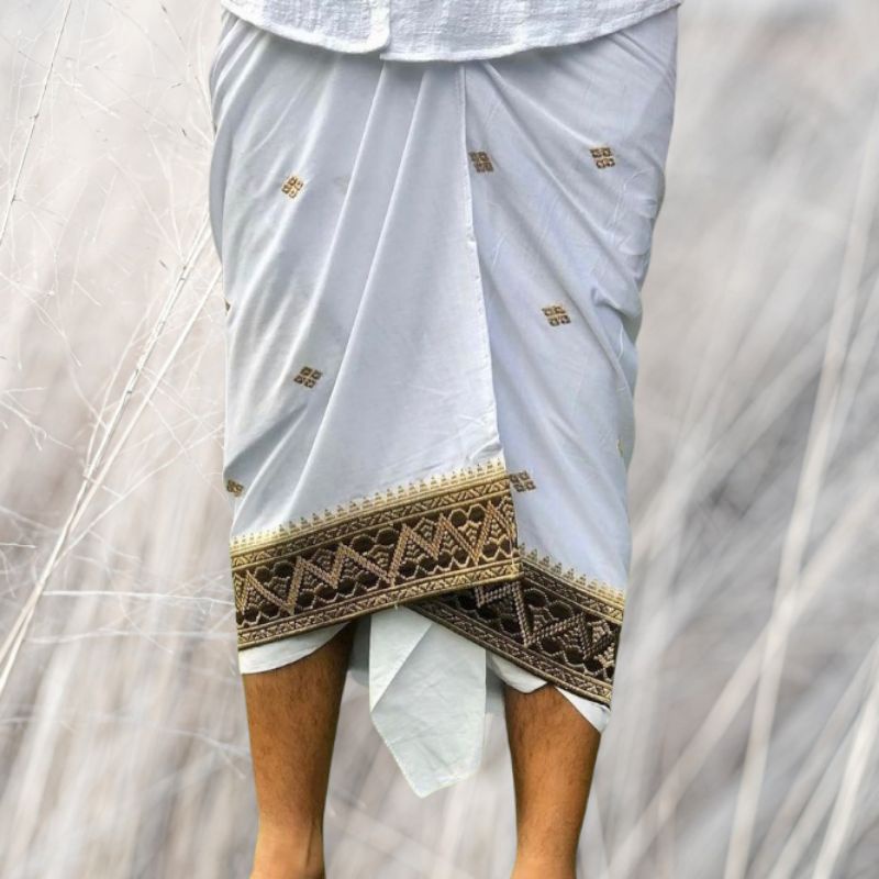 Saput Bordir Pria Dewasa | Semi Songket (PUTIH)