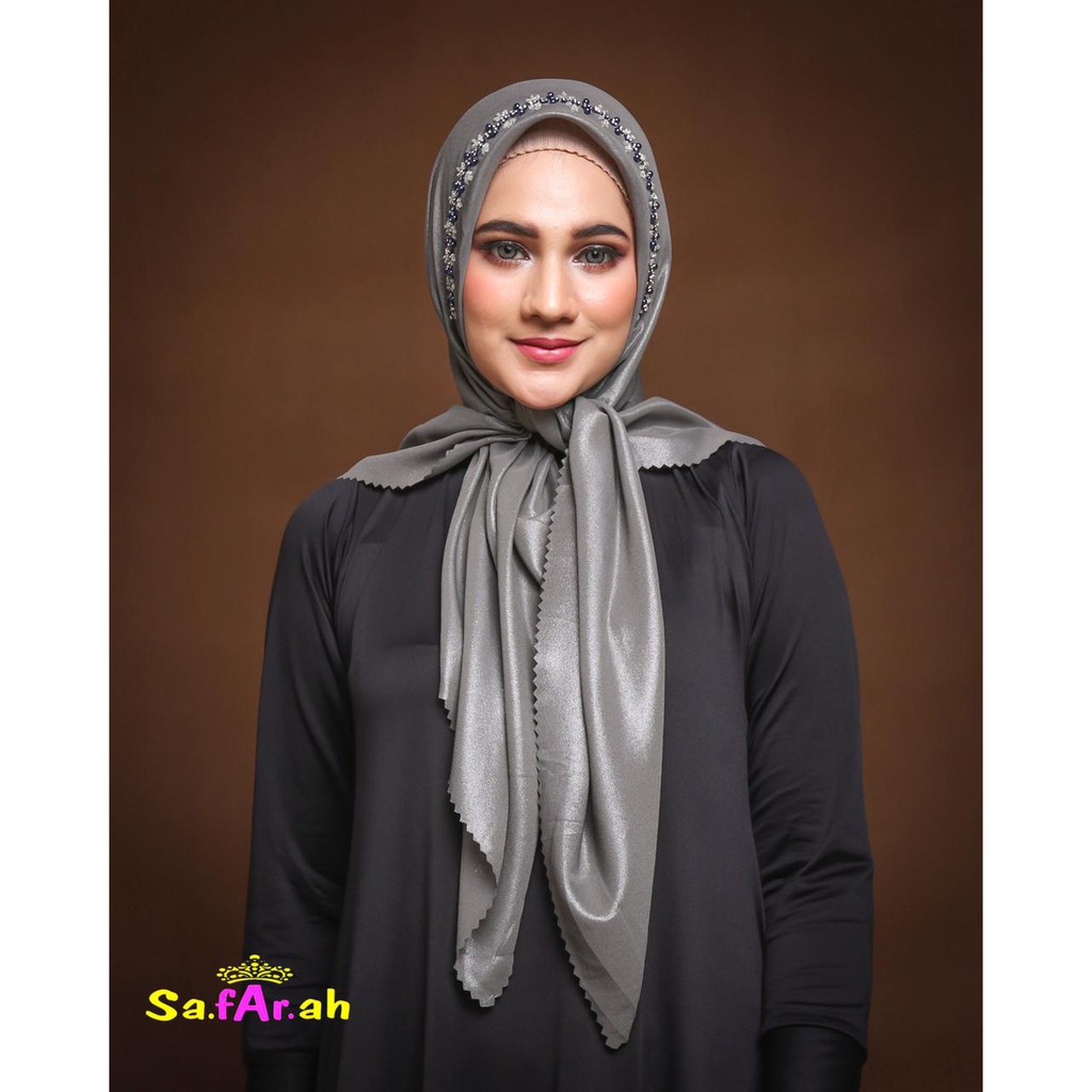 kerudung segi empat payet glowing / hijab segi empat payet shinar glowing