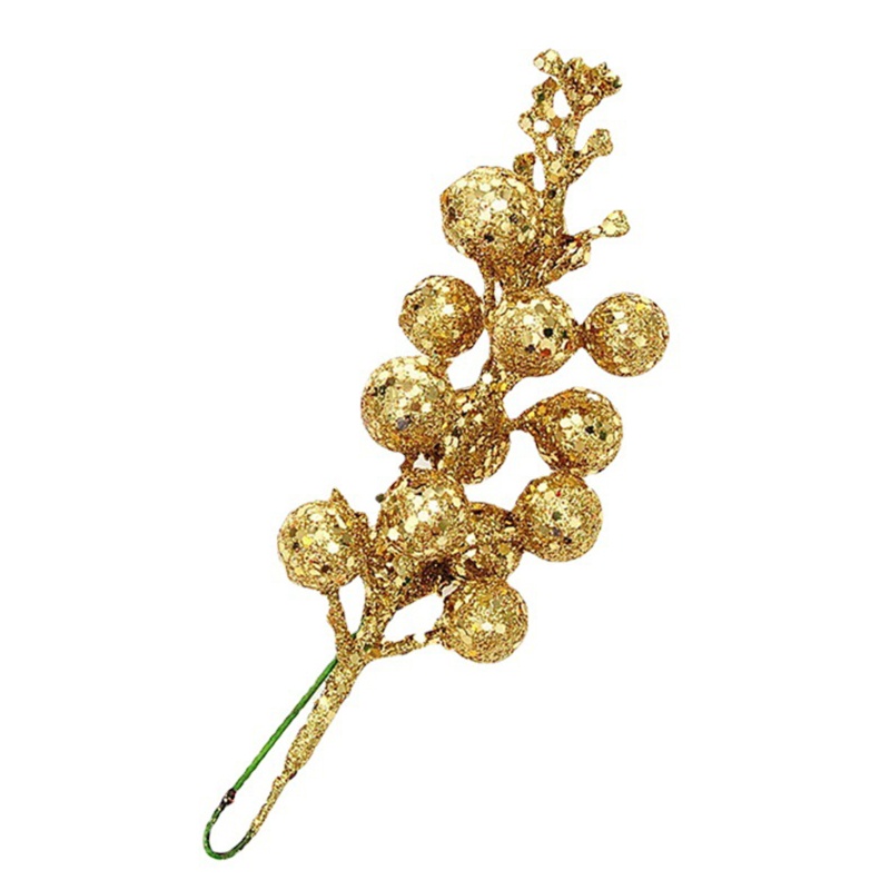Ornamen Berry Glitter Untuk Dekorasi Natal
